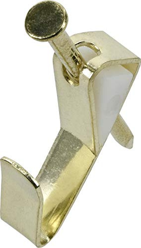 OOK Brass Conventional Picture Hangers for Wood Frames, 10 lb, 30 Pack