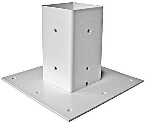 Mail Boss 7157 Surface Mount Post Base Plate, Cream White