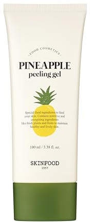 SKINFOOD Pineapple Peeling Gel 3.38 fl.oz. (100ml) - Pineapple & Aloe AHA Deep Facial Exfoliating Gel, Eliminates Sebum, Skin Clear and Blemish-Free - Dead Skin Remover for Face - Facial Peel