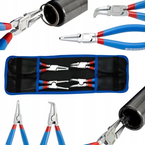 Unior 539PLUS/1DPCT Set mit Zangen für Sicherungsringe PLUS in der Tasche, 180 mm