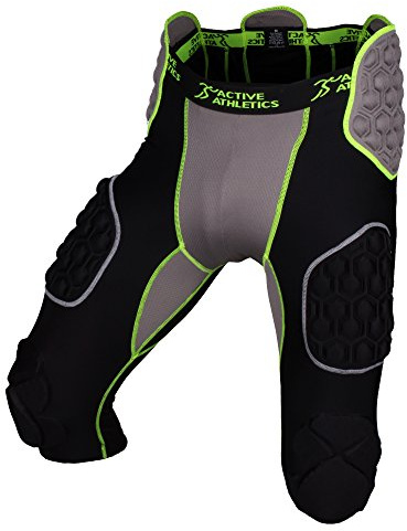 Active Athletics Elite American Football 7 Pad underbyxor – svart/grön Gr. L
