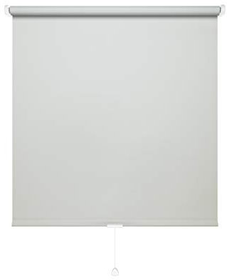 JalousieCrew Schnapprollo Springrollo Mittelzugrollo Hellgrau - Breite 62 bis 222cm - Länge 175 und 230cm - Blickschutz (132 x 175 cm)