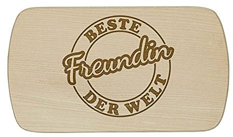 Deitert Frühstücksbrettchen mit Gravur, Beste Freundin, langlebiges Holzbrett in unterschiedlichen Motiven, aus nachhaltigem Buchenholz, tolle Geschenk-Idee, Motiv Siegel Beste Freundin