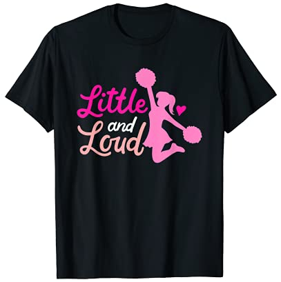 Little And Loud Cheerleader Kostüm Cheerleading Girls Spruch T-Shirt