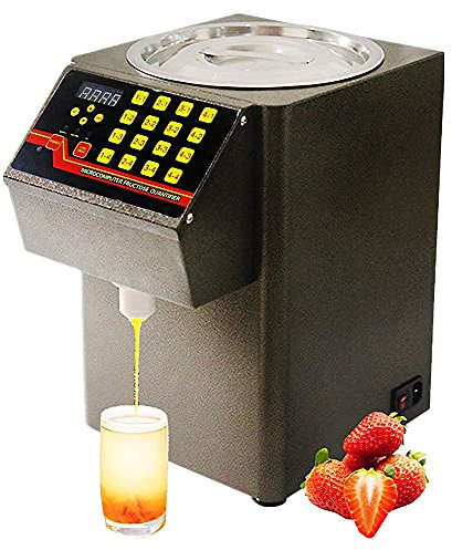 MNSSRN Vollautomatischer Fructosespender, Sirup-Spender 8L Fructose-Spender 5~200cc, Milch Tee Coffee Shop Bäckerei Spezielle Edelstahlschale