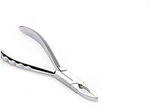 Paula & Fritz® Piercing Ring-Zange Schließen Silber 140-mm Lang Chirurgenstahl 316L Ringschließ-Zange Klemm-Zange Schmuck-Pinzette Tool Haltezange