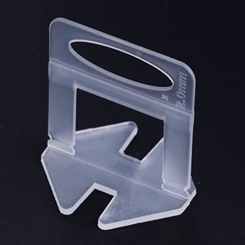 Fleetise Fliesen-Nivelliersystem 400 Stück 2 mm Fliesen-Abstandshalter Clips für Bodenwand (Weiß, Polypropylen, Glatt)