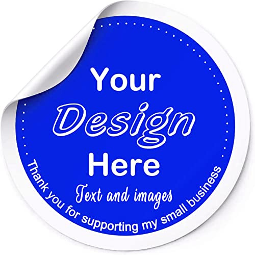 SXLONG Personalisierte Klebeetiketten, 500 Etiketten Mit Jedem Design, Bild, Logo-Text, Benutzerdefinierte Aufkleber für Firmenlogos (Kreis)