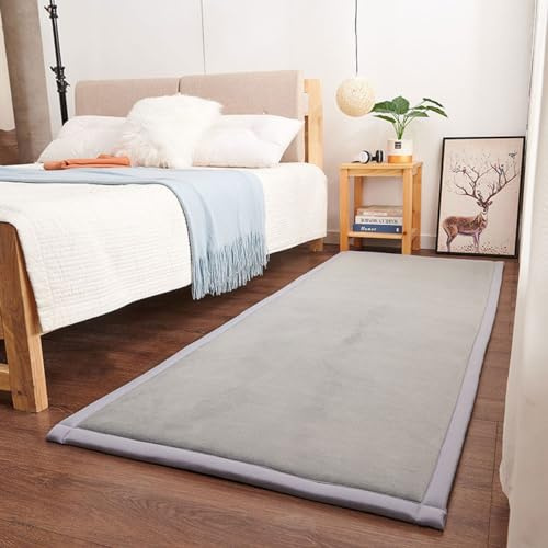 Single tree forest Tatami Teppiche, korallen Samtmatte, Kinder Krabbeldecke Weiche, Teppich Kinderzimmer Mädchen Jungs -Silver Gray-60 * 120cm