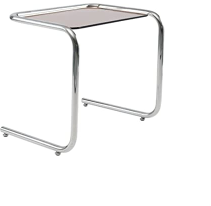 Suuim Mitteltisch Moderner Wohnzimmer-Beistelltisch Modischer Couchtisch C-förmiger Metall-Kleiner Tisch Home Glas Kleiner Couchtisch Beistelltisch Beistelltisch (A)