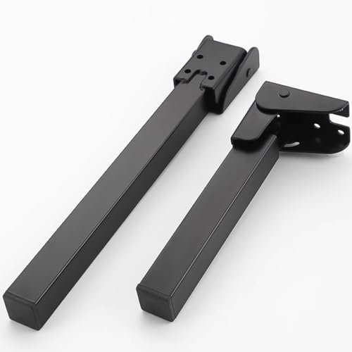 Patas de Mesa Plegables de 90°, 2 Unidades Con Bisagras Autoblocantes, para Cama, Armario, Ordenador Portátil, Sofá - Negro (70cm/27.6in)