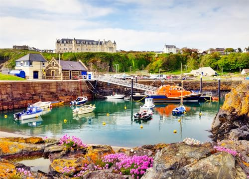 Portpatrick Harbour Jigsaw Puzzles for Adults 1000 Jigsaws Colourful Boats 1000 Piece Jigsaw Puzzles for Adults