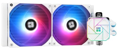 TR AQUA ELITE 240 Weiß V3 CPU, AIO Pumpenkopfgeschwindigkeit bis zu 3300RPM, Lüfter TL-C12W-S V22 PWM, für AMD/AM4/AM5, Intel LGA1150/1151/1200/2011/1700