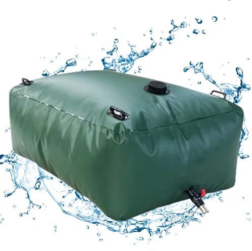 Wassersack Camping mit Ventil, Faltbare Regentonner, Bewässerungssack for Camping, Garten, Dürreresistenz, Landwirtschaftliche Bewässerung, Outdoor, Wohnmobil(1500L/396Gal)