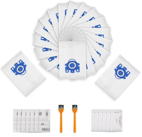 20 Pack GN Vacuum Bags Compatible with Miele Hoover Bags for Miele C3 Hoover Bag, Classic C1 Complete C2 Complete C3, S2 S5 S8 Series with 6 Motor Protection & 6 Exhaust Filters 9917730