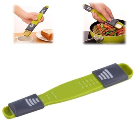 ITETONE Cuchara medidora Ajustable con Escala Ajustable de Doble Extremo, báscula de Cuchara medidora de Alimentos, Cuchara medidora de 1/8 de cucharadita 1PCS