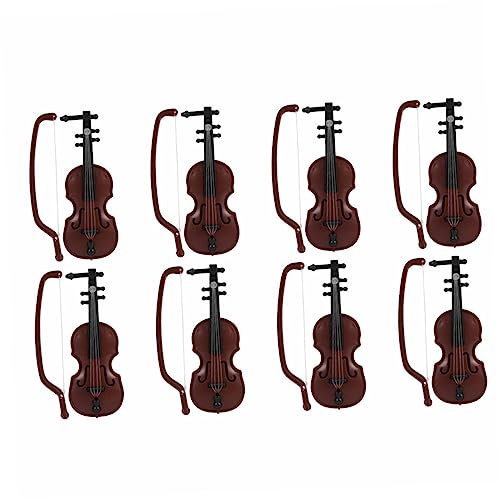Toyvian 8sätze Miniatur Geigen Für Weihnachten Mini Violinen Dekoration Für Puppenhaus Kreative Weihnachtsaccessoires Für Feine Verarbeitung Und Stilvolles Design