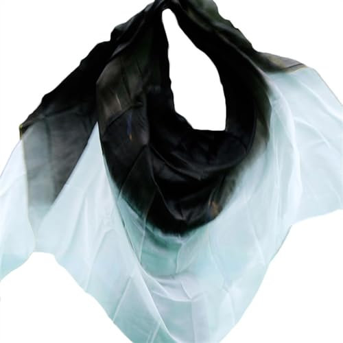 JTKSSCS Bauchtanz-Schleier Seidenschleier Schal Damen Schal Kostüm Accessoire Bauchtanz rein natürlicher Schleier handgefertigt gefärbter Seidenschleier.(Color 2-YE,XXL-400X114cm)