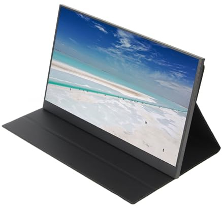 Qukaim Monitor portatile da 17,3 pollici 1080p, interfaccia multimediale HD, monitor di tipo C per telefono cellulare, computer, dispositivi di gioco, sport elettronici, design sottile