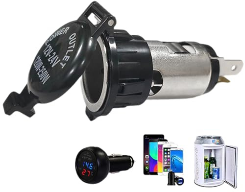 Cigarette Lighter Socket, 12-24V Female Socket Power Plug Outlet Part, Car Cigarette Lighter Socket Power Outlet Adapter for Boat Motorbike Car