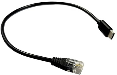 Dongar USB-C to RJ11 Short Converter Cable, 6 inches, Convert Any USB-C Power Source to RJ11, Convert for Radar, Dash cam
