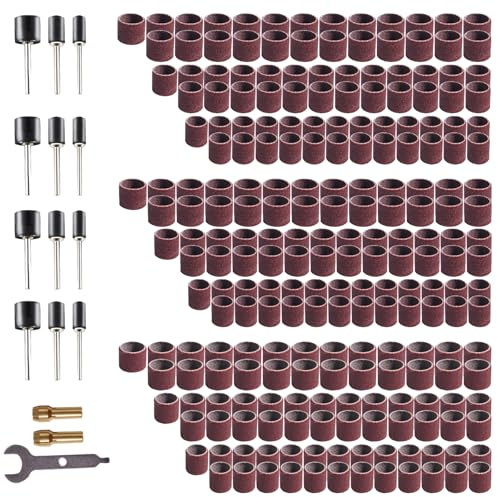 239pcs Sanding Drums for Rotary Tool,Sanding Bits Sander Sandpaper for Drill Woodworking Accessories 80grit,120grit,180grit