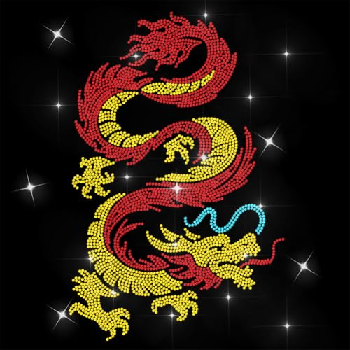 ANATTASOUL Drache Bügelbild für Kleidung
