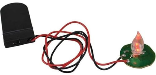Moranduzzo Effetto Fuoco 1 LED Tremolante a Batterie – Accessorio per Presepe, Luce Realistica a Fiamma, Made in Italy