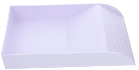 DOITOOL Bassin Bain Tortue avec Rampe Escalade Plateau Plastique Multifonction pour Baignade Alimentation et Eau Accessoire pour Tortues et Reptiles Moyenne Marbré
