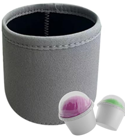 Genérico För Paint de - för kylskåp i en pint-storlek | glasstillbehör, glasspincett, läckagesäkert koppskydd, förlänger friskheten hos, Grå, Consulte la descripción, Se beskrivningen