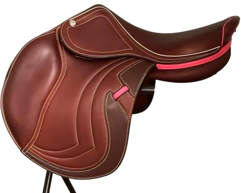 EQUIGEAR Professioneller Leder-Springsattel für Pferde – Komfortabler Allzweck-Reitsattel für sicheres, ausgewogenes Reiten (16 inches)