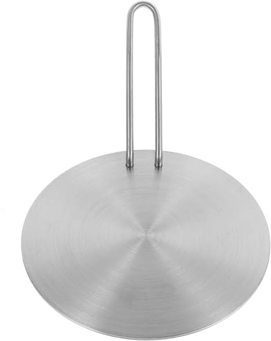 JECOMPRIS Diffuseur de Chaleur 18 Cm en Acier Inoxydable pour Cuisinière à Gaz et Induction, Convertisseur Induction pour Mijoter, Plaque de Diffusion de Chaleur Adaptée aux Plaques