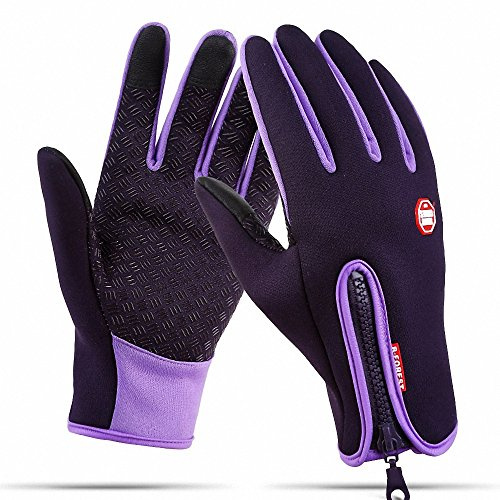 Aileese Anti-slip Motorcycle Winter Warm Outdoor Sports Hiking Cycling Men Women Full Finger Touch Screen Gloves