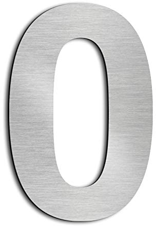 nanlyiau 4in/10.2cm Numeri civici Numero di acciaio Numero civico esterno in Solido Acciaio Inossidabile 304,Aspetto Fluttuante(4in 0)