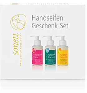 Handseifen-Geschenkset Calendula - Rosmarin - Rose, 3 x 110 ml