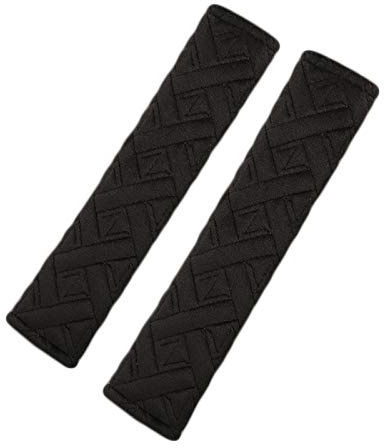 CHENGZI Universale Sicherheitsgurt-Komfort-Pads, weiche Komfort-Sicherheitsgurt-Schultergurt-Bezüge (Schwarz-B)