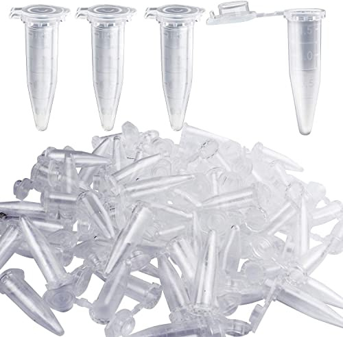500 tubes à centrifuger, flacon de réaction, récipient à globules à double fermeture, microtubes en polypropylène, bouchons à globules avec couvercle de 1,5 ml, transparent pour échantillon d'ampoules