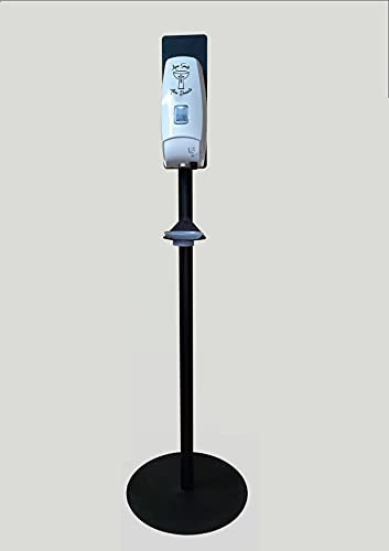 Dispensador automático para Agua Bendita con Soporte de pie. Diseño 3 Logo Color Negro