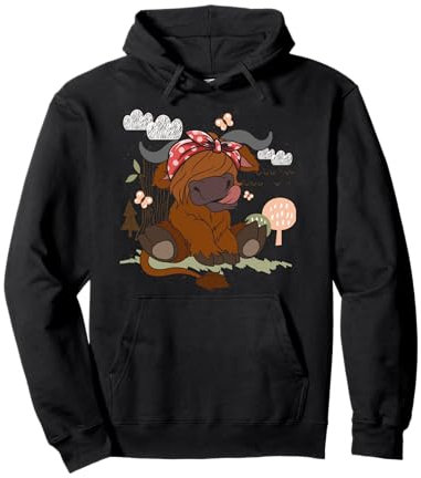 Bauernhof Tier Bandana Schottisches Hochlandrind Pullover Hoodie