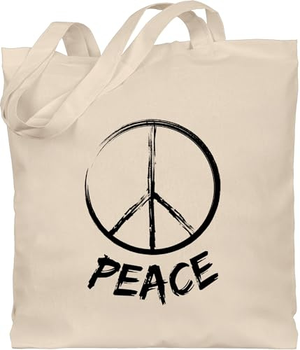 Shirtracer - Baumwolltasche - Sprüche Statement - Peace Grunge Look