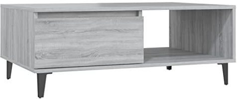vidaXL Coffee Table Household Living Room Office Furniture Vintage Couch Side Sofa Accent Centre Tea Table Desk Grey Sonoma Chipboard