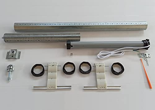 Kit Motore Tapparelle 60 kg 30 Nm Varie Misure Anti-Sollevamento di Sicurezza RULLO REGOLABILE Completo di Accessori (da 60 cm a 95 cm)