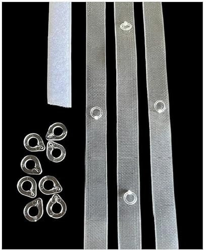 Cinta Romana Anillas para Stores. con Tira Gancho, con Anillas Final (10 MTS)