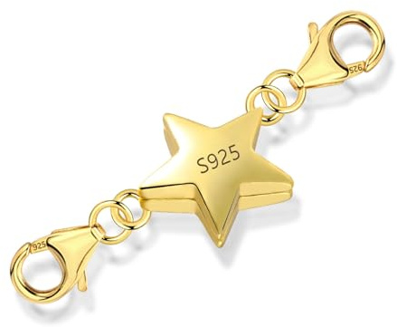 ALEXCRAFT Stern Doppel Gold Magnetverschluss Halskette Kettenverlängerung
