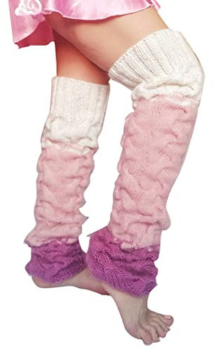 Kswlwccpp Leg Warmers Damen, Extra Weit Winter Lang Gestrickt Stiefelsocken Beinstulpe Flauschig Warm Schwarz Bequem Beinwärmer Stulpen Weich XXl Leg Warmers Stulpensocken