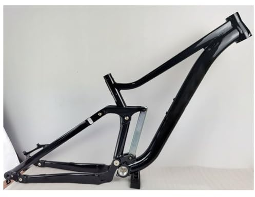 QHIYRZE Trail Mountainbike Rahmen 27,5er/29er DH/XC/AM MTB Aufhängungsrahmen Boost Steckachse 12x148mm Scheibenbremsrahmen 16''/18'' Downhill Rahmen(Black,16'')