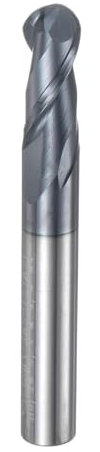 sourcing map Ball Nose End Mill CNC Router Bit, 5/32 Radius 5/16 Shank Solid Carbide AlTiN Coated Upcut Spiral 2 Flutes Cutter Milling Tool, 5/16 Dia 2-1/2 Total Length