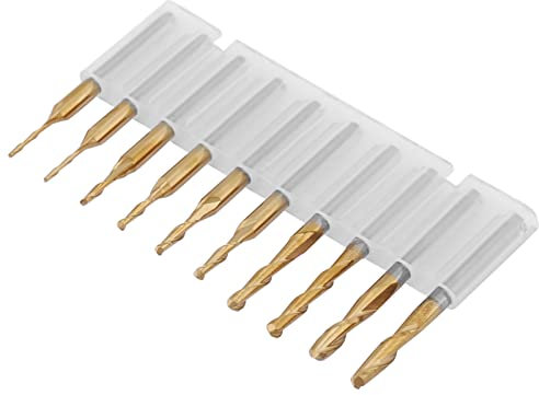 Titanbeschichtete Kugelfräser-Bits, 3,175 Mm Schaft, 1 X 4, 1,5 X 6, 2 X 8, 2,5 X 12, 3,175 X 12 Mm, Kugelfräser