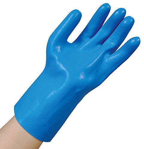 FRANZ MENSCH 12 Stück Hygostar Chemikalienschutzhandschuhe Professional | Latex, blau, 10/XL, L: 30cm, Karton, Chemikalien Schutzhandschuhe, Professionalhandschuhe