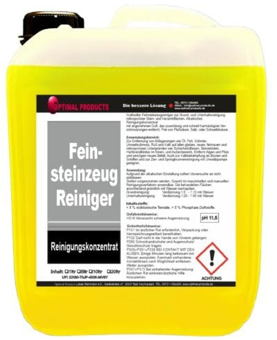 Feinsteinzeugreiniger Extra stark 1 X 20 Liter Ohne Fluss-, Schwefel-, Salzsäure